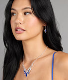 Dripping In Glamour Gemstone Necklace And Earrings Set