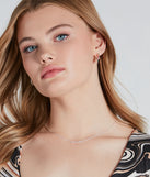 Dainty Bliss Sterling Silver Plated Cubic Zirconia Chain Necklace