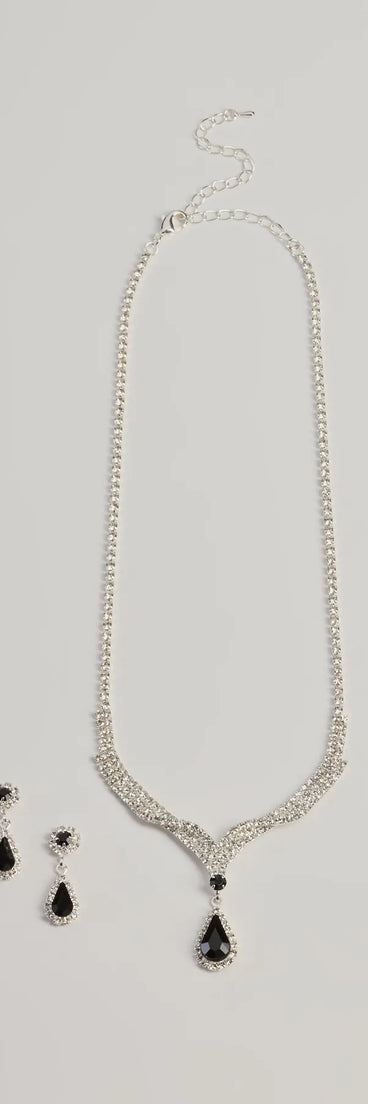 Exude Luxe Necklace And Earrings Set