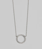Pretty Shine Cubic Zirconia Circle Pendant Necklace