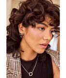 Pretty Shine Cubic Zirconia Circle Pendant Necklace