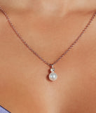 Luxe Glam Rhinestone And Pearl Charm Necklace
