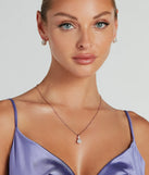 Luxe Glam Rhinestone And Pearl Charm Necklace