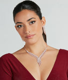 Fancy Soiree Rhinestone Necklace And Earrings Set