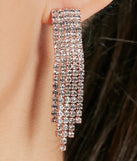 Fancy Soiree Rhinestone Necklace And Earrings Set