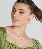 Effortless Glitz Rhinestone Necklace And Earrings Set