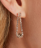 Glam Glimmer Rhinestone Necklace And Earrings Set