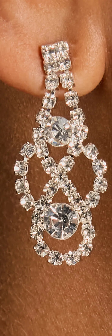 Gorgeous Sparkle Rhinestone Necklace And Earrings Set