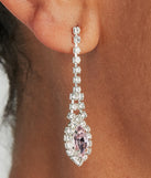 The Stunning Glitz Gemstone Necklace And Earrings Set helps create a chic pink women's cocktail outfit with a trendy texture and stylish design, ideal for wedding guest cocktail outfits or dinner parties.