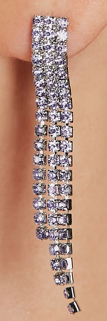 Enchanting Aura Rhinestone Necklace And Earrings Set