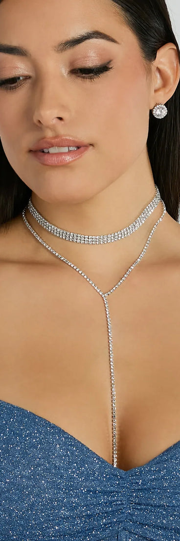 Homecoming jewelry and accessories like the Something Glam Rhinestone Lariat Necklace provide the finishing touch to help you dazzle at HOCO 2024!