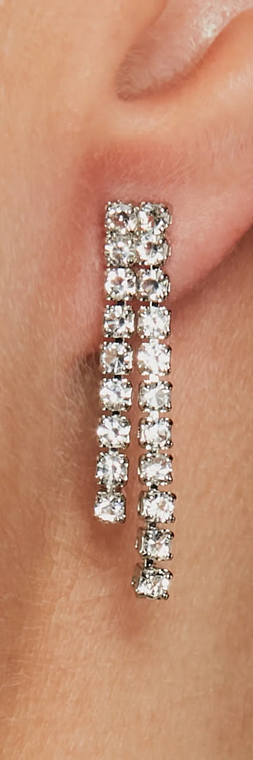 Posh Sparkle Rhinestone Necklace And Earrings Set