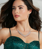Glam Sparkle Rhinestone Necklace And Earrings Set