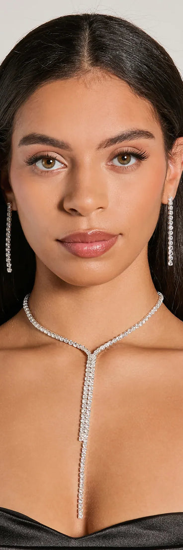 Homecoming jewelry and accessories like the Glam It Up Rhinestone Lariat Necklace And Earrings Set provide the finishing touch to help you dazzle at HOCO 2024!