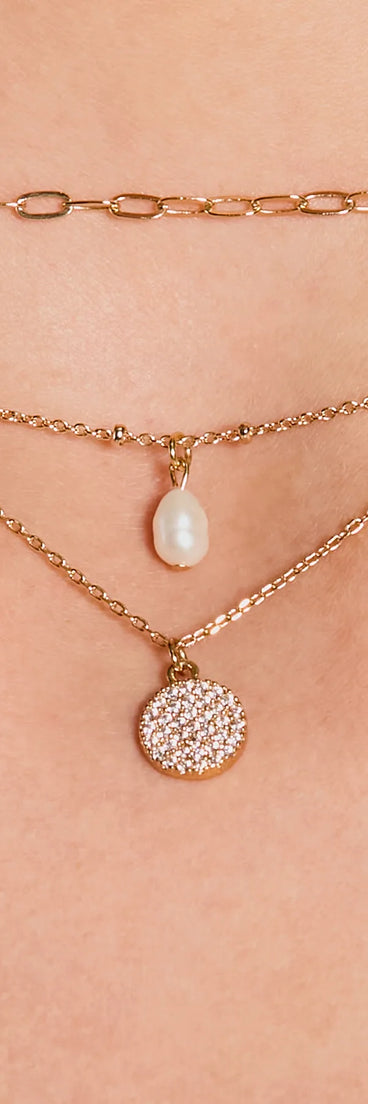 Moment To Shine Layered Faux Pearl Necklace