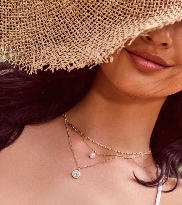 ★PEARLY MORE★ Small Charm Layered Necklace L&Co.] Necklace | Pearl Necklace (66-7621) – L&Co.