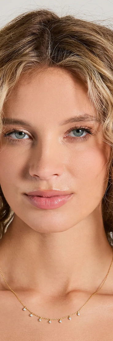 Dainty Little Rhinestone Charms Necklace