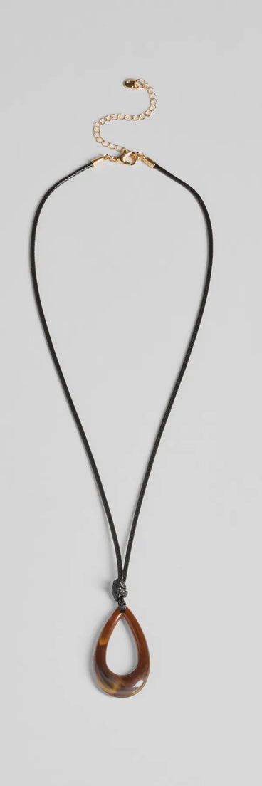 Eclectic Charm Teardrop Stone Necklace