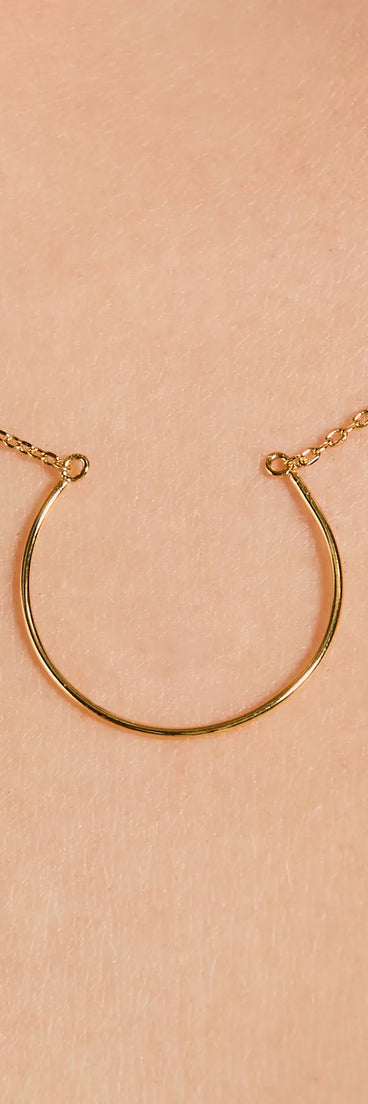Chic Simplicity Open-Circle Charm Necklace