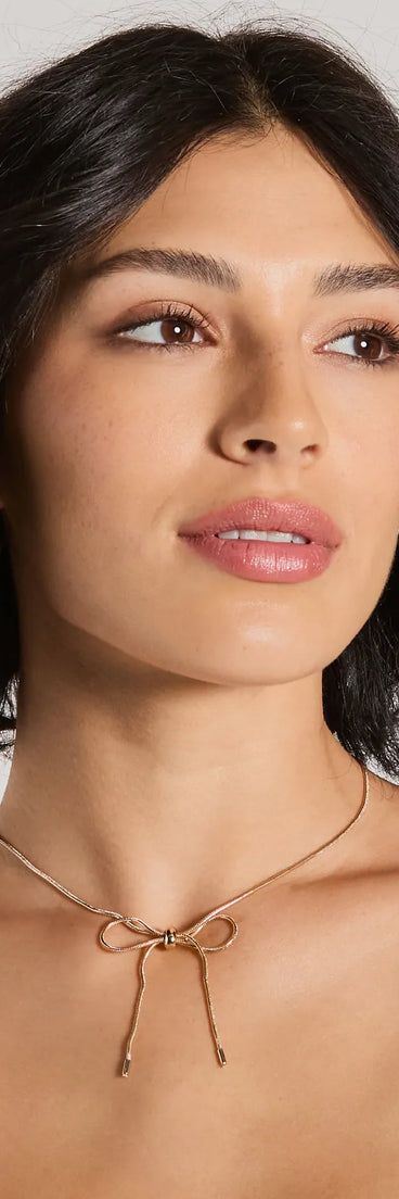 Graceful Bow Necklace