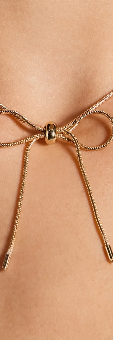 Graceful Bow Necklace