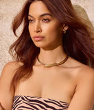 Chic And Sleek Metal Choker Necklace