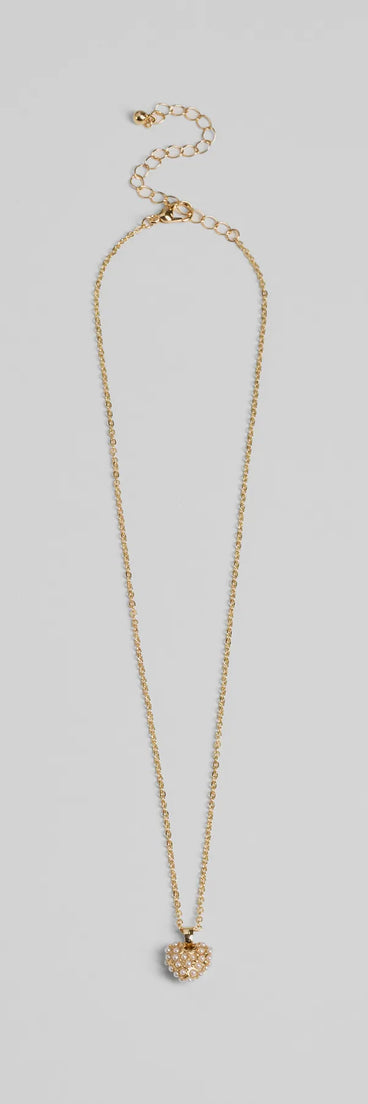 Meet Your Match Faux Pearl Heart Necklace