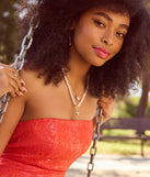 Meet Your Match Faux Pearl Heart Necklace