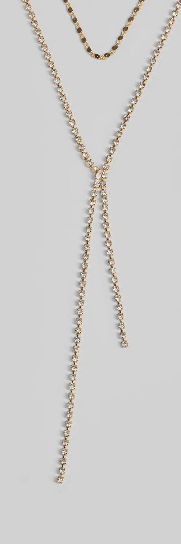 Chic And Dainty Rhinestone Layered Necklace