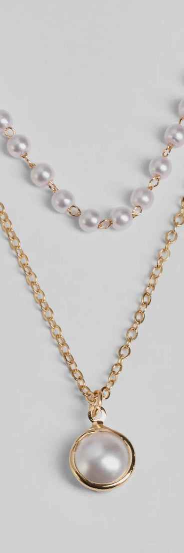 Luxe Moment Faux Pearl Layered Necklace