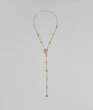 Dreamy Sparkle Celestial Charm Lariat Necklace