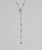 Dreamy Sparkle Celestial Charm Lariat Necklace