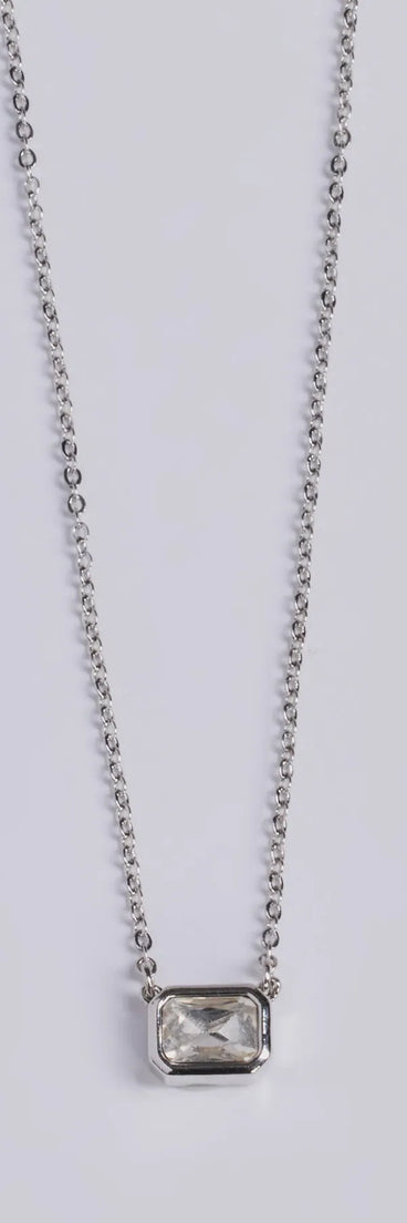 Delicate Glamour Rhinestone Pendant Necklace