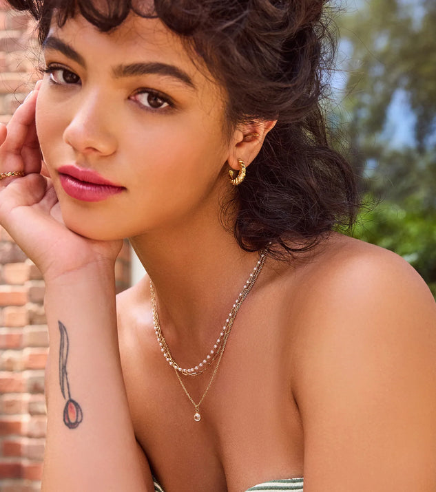 Casual-Chic Pearl Chain Layered Necklace Set | Windsor