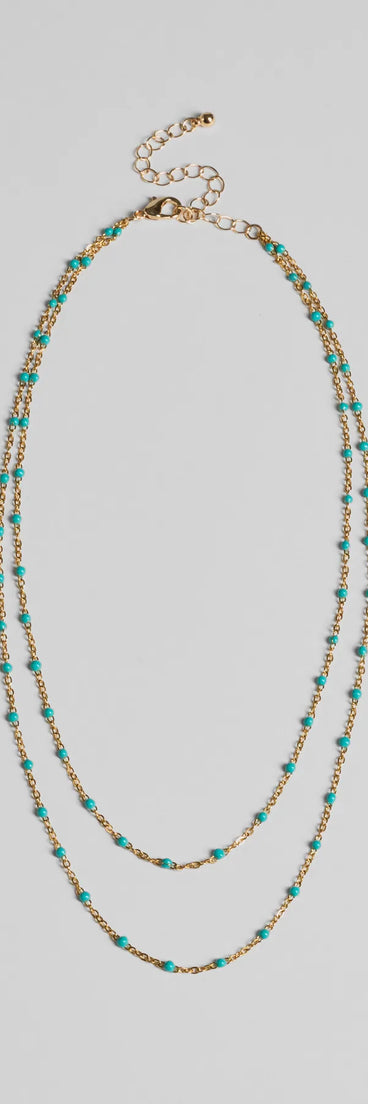 On Trend Layered Bead Necklace