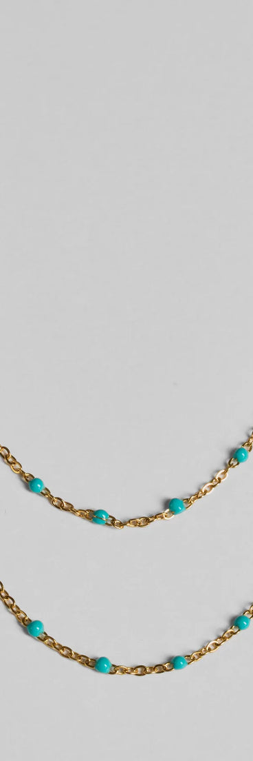 On Trend Layered Bead Necklace