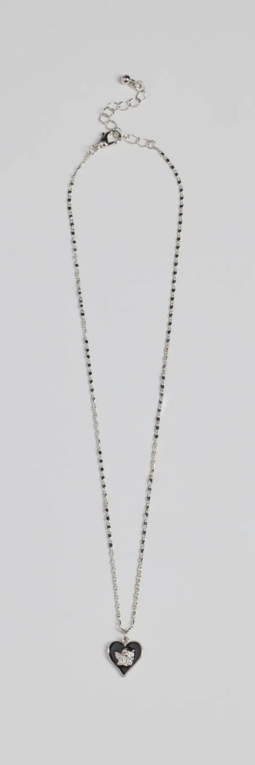 Adorable Vibe Angel Heart Charm Necklace