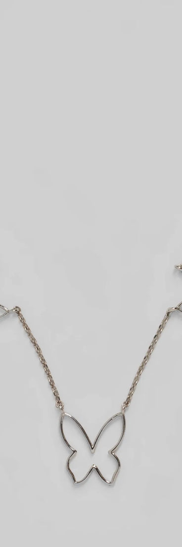 Never Blend In Butterfly Chain Necklace