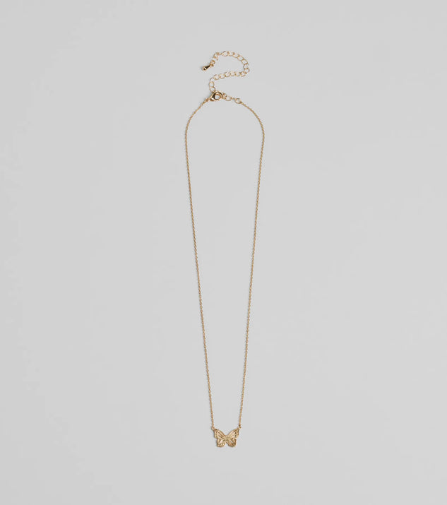 Social Butterfly Charm Necklace
