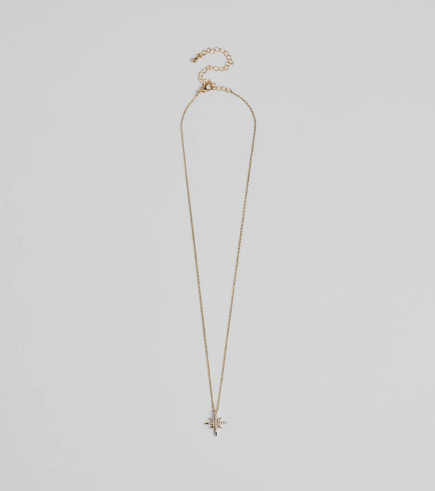 Burst With Beauty Rhinestone Star Necklace