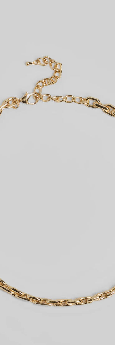 Minimalistic Chain-Link Choker Necklace