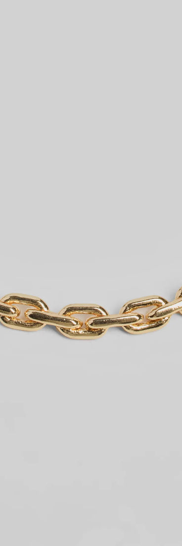 Minimalistic Chain-Link Choker Necklace