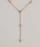 Dainty Glam Rhinestone Chain Necklace