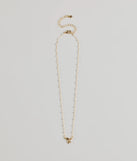 Memorable Glam Dainty Bow Charm Necklace