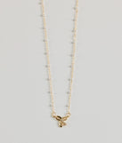 Memorable Glam Dainty Bow Charm Necklace