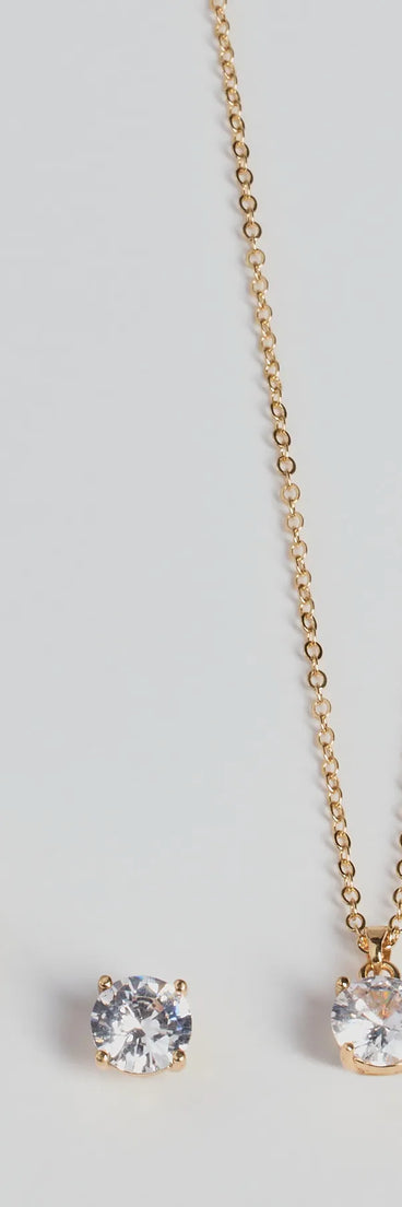 Get inspired with the True Luxe Rhinestone Necklace And Earrings Set, a feed-worthy gold piece that’s part of Windsor's updated and curated women’s clothing edit packed with must-have fall outfit ideas.