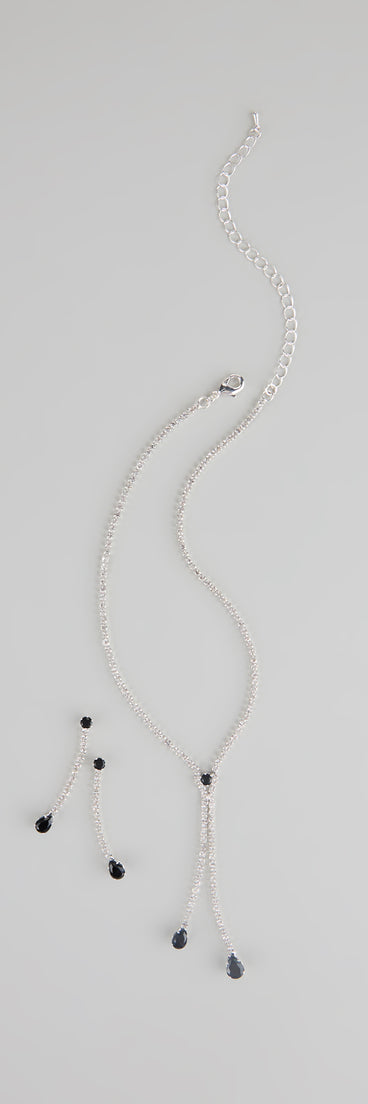 Style your vibe in seconds with the Elegant Glitz Rhinestone Necklace And Earrings Set, a fashion accessories essential that completes any outfit with ease.