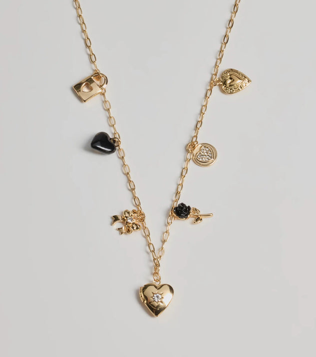 Charming Cutie Heart and Lock Charm Necklace | Windsor Charming Cutie Heart and Lock Charm Necklace | Windsor