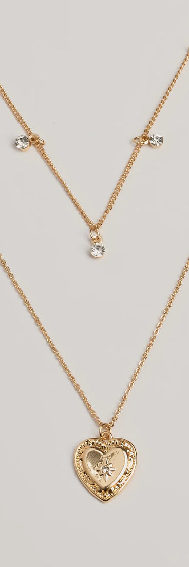 Fall In Love Heart Pendant Layered Necklace