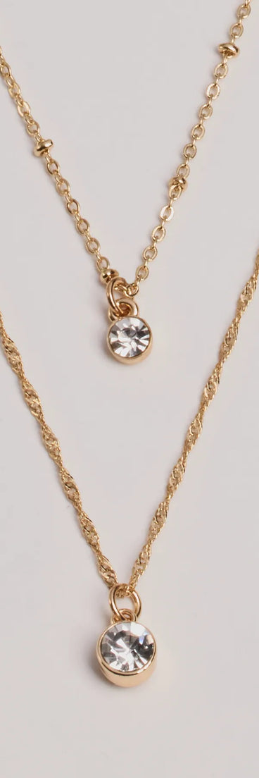 Timelessly Stylish Rhinestone Layered Necklace